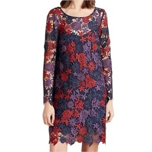 Moulinette Soeurs ANTHRO Floral Lacey Dress elegant chic unique flower s sz 4